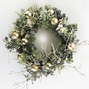 画像1: クリスマス新作森のクリスマスリース　chw-03 ドアリース (1)